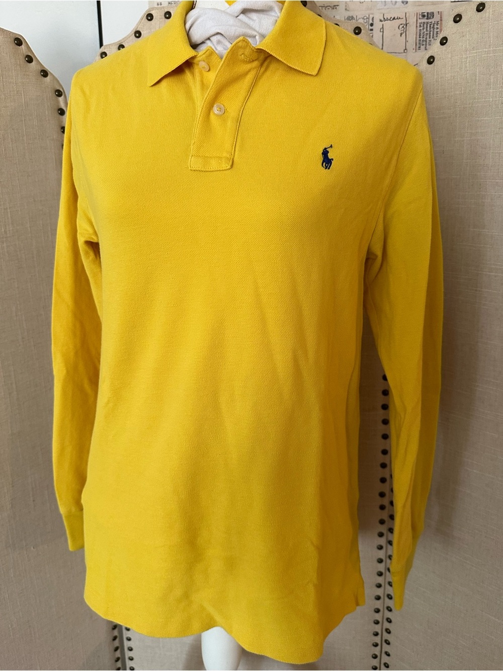 Polo by Ralph Lauren Bright Yellow Long-Sleeve Polo with Navy Pony